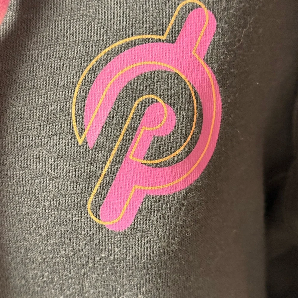 Peloton Gray Hoodie with Multicolor Accents - Picture 2 of 4